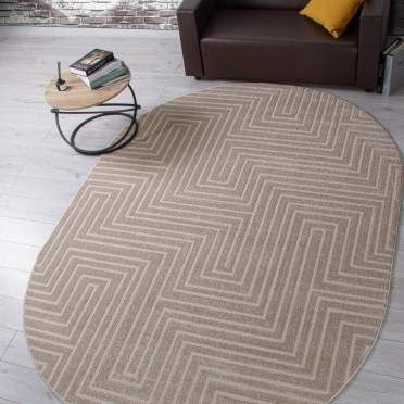 Ковер F412 - LIGHT BEIGE - Овал - коллекция DIOS