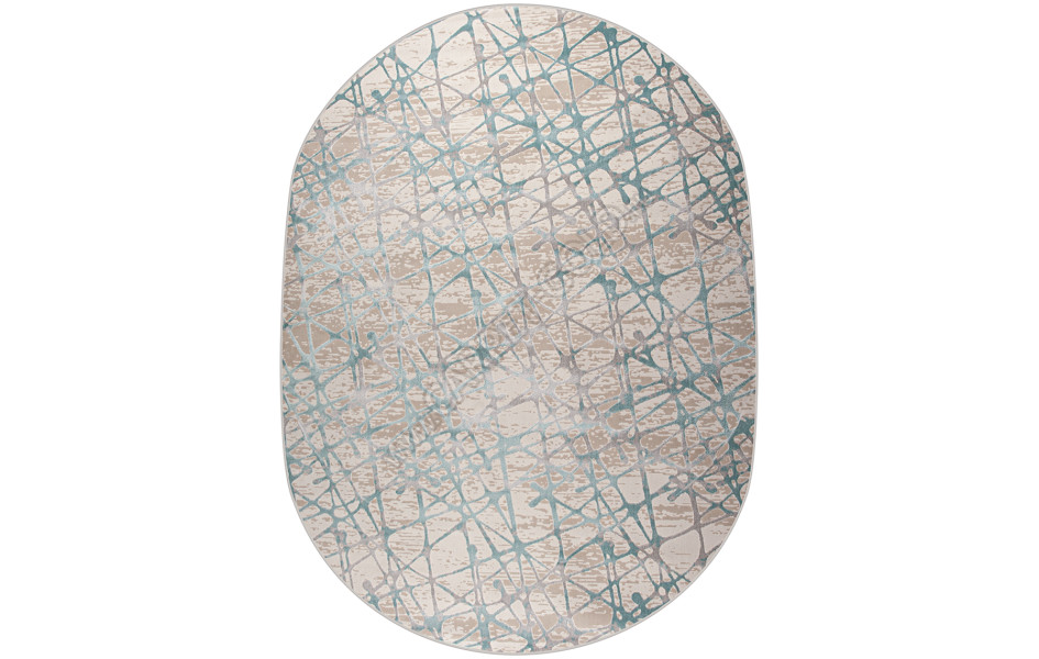 Ковер Avon 36855A OVAL L.GREY / BLUE