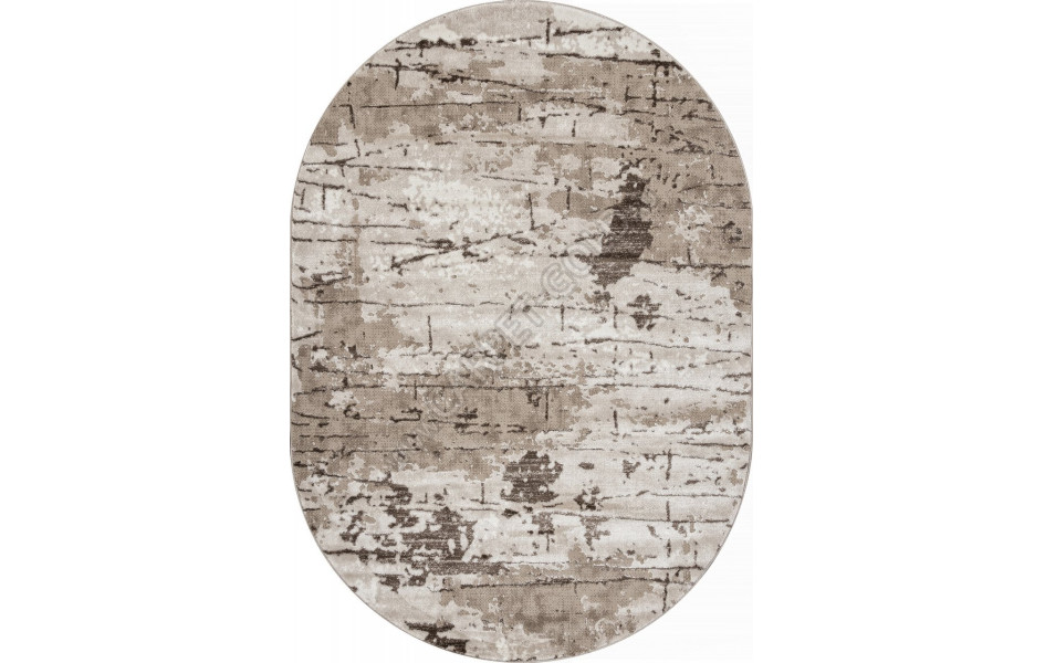 Ковер в стиле модерн F174 - BEIGE - Овал - коллекция ALABAMA