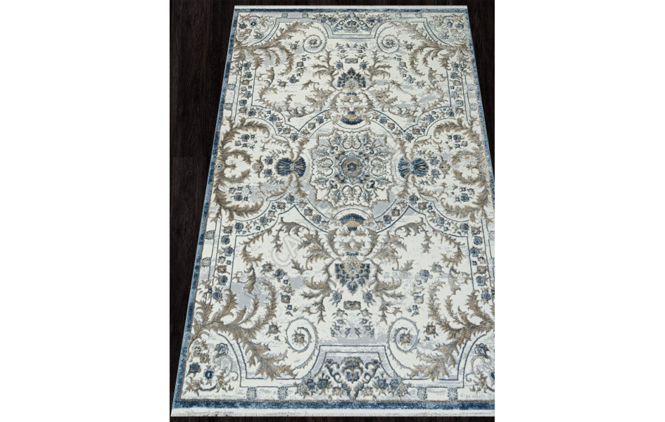 Ковер 00765A - D.BLUE FDY / CREAM HB - Прямоугольник - коллекция SAHARA