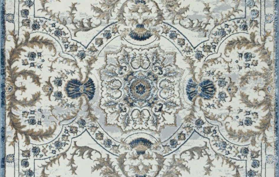 Ковер 00765A - D.BLUE FDY / CREAM HB - Прямоугольник - коллекция SAHARA