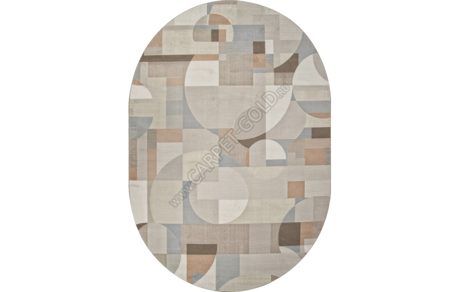 Ковер F409AF - BROWN / PUDRA - Овал - коллекция AFINA