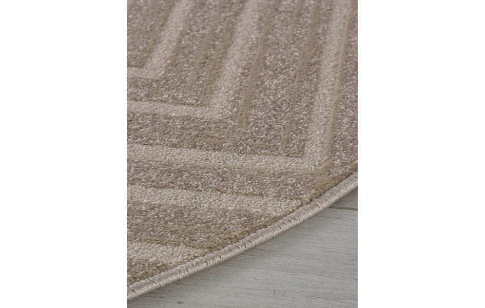 Ковер F412 - LIGHT BEIGE - Овал - коллекция DIOS